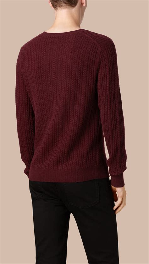 burberry claret sweater|burberry cashmere knit sweater.